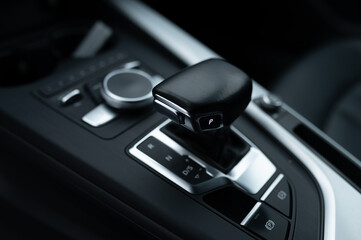 multimedia control unit in the car interior