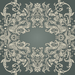 Vintage background ornate baroque background, vector illustration.