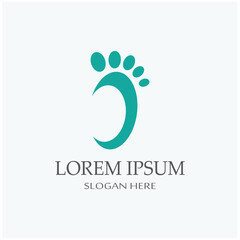 footprints,foot care,and footstep, logo images illustration design
