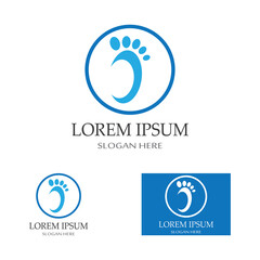 footprints,foot care,and footstep, logo images illustration design