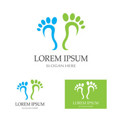 footprints,foot care,and footstep, logo images illustration design