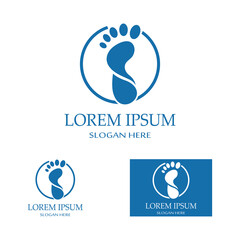 footprints,foot care,and footstep, logo images illustration design