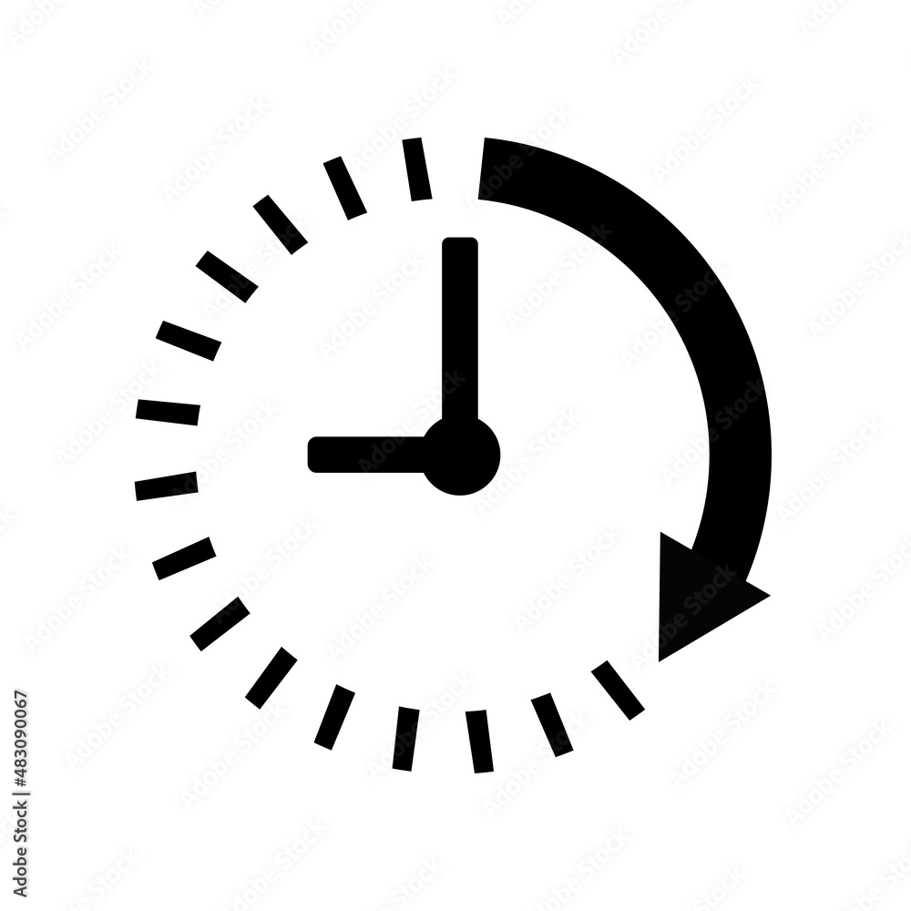 Poster time passing icon, vector illustration. flat design style. vector time passing icon illustration iso