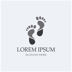 footprints,foot care,and footstep, logo images illustration design