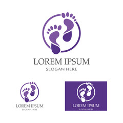 footprints,foot care,and footstep, logo images illustration design