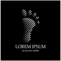 footprints,foot care,and footstep, logo images illustration design