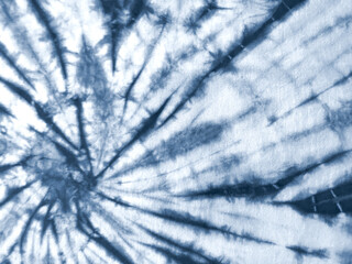 Tie dye shibori pattern. Abstract tie-dye technique hand dyed fabric.