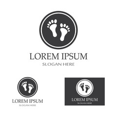 footprints,foot care,and footstep, logo images illustration design