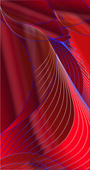 Abstract red background with lines