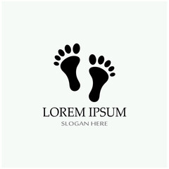 Fototapeta na wymiar footprints,foot care,and footstep, logo images illustration design