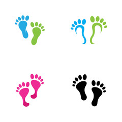 footprints,foot care,and footstep, logo images illustration design