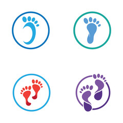 footprints,foot care,and footstep, logo images illustration design