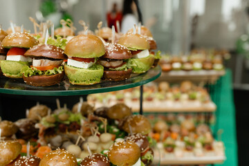 Mini burgers for buffet reception