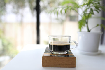 Glass cup and plant pot