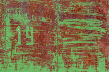 old green paint on metal texture