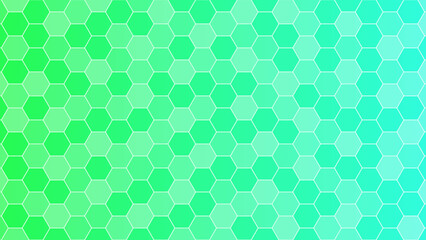 Hexagonal abstract gradient green background shape. Vector stock illustration.