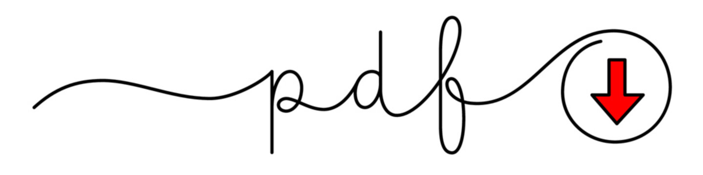 PDF black and red vector calligraphic web button