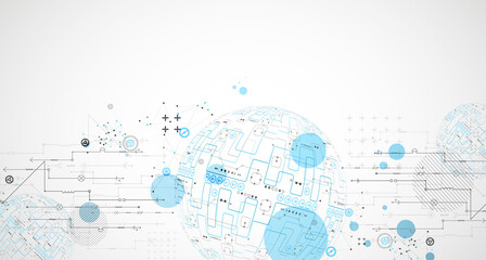 Abstract technology sphere background. Global network consept.