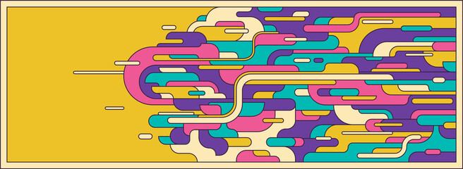 Abstract background design in futuristic retro style. Vector illustration. © Radoman Durkovic