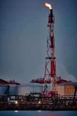 Factory in the evening
