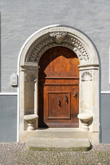 Gebäude, Detailansicht einer Haustür bzw. Eingangstür