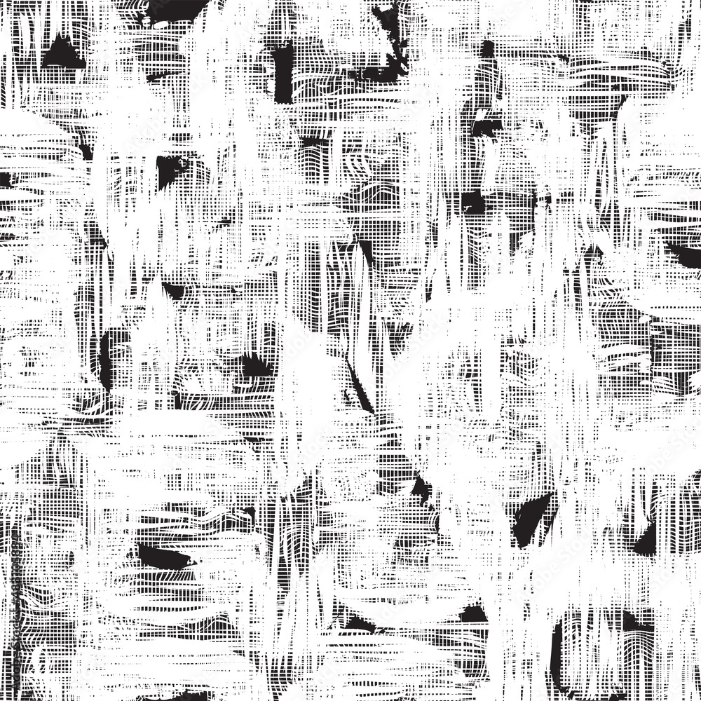 Aufkleber abstract black and white seamless pattern with a chaotic overlay of english letters with a textile t