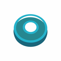 circle o letter color line shape logo design