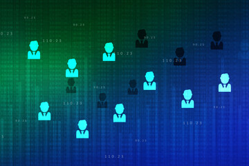 2d illustration Business Network concept