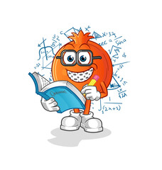 pomegranate geek cartoon. cartoon mascot vector