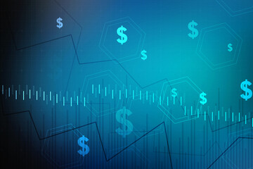 Fototapeta premium 2d rendering Stock market online business concept