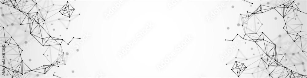 Aufkleber vector halftone abstract background frame. texture of damaged network, thin plexus, connections. dot