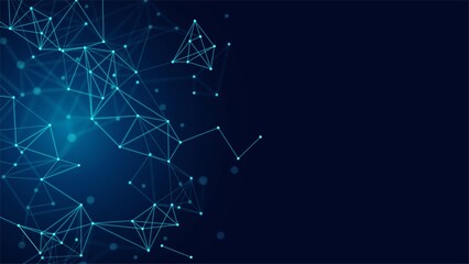 Vector abstract background. Texture of damaged network, thin plexus, connections. Dots and lines of wave pattern, neon glow frame. Bright constellations. Banner of medicine, websites, technologies.