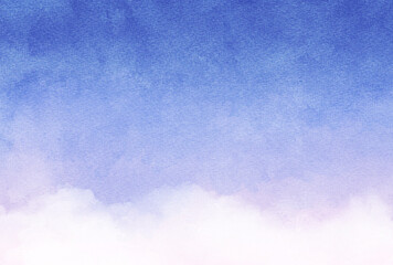 背景素材_水彩テクスチャ_青空