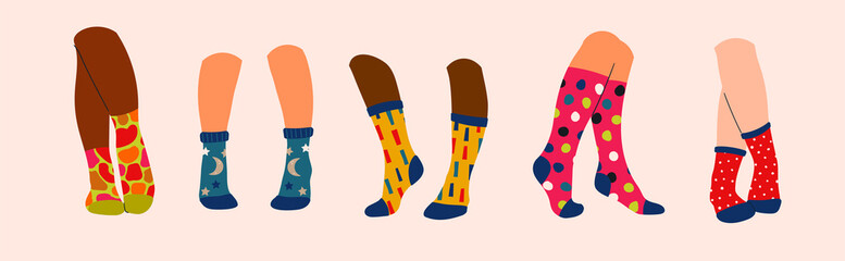 women's foot in socks