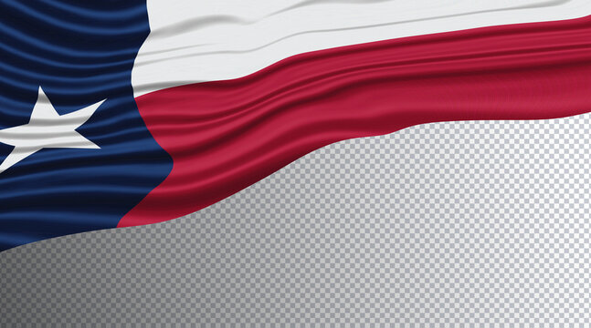 Texas state Wavy Flag clipping path, Texas flag