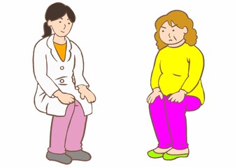 精神科診察　不機嫌な双極性障害の女性と女医