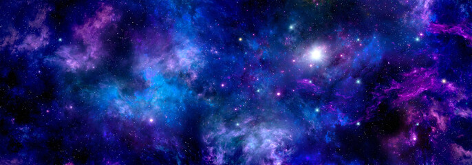 Gas cloud of a nebula in deep outer space