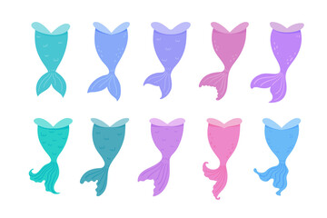 Underwater mermaid tail silhouette cute party decorations for girls
