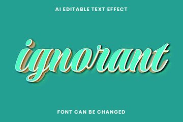Ignorant Text Effect
