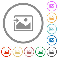 Import image flat icons with outlines