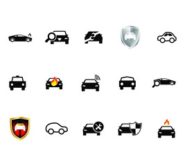 Icon car. Car sign. vector illustration