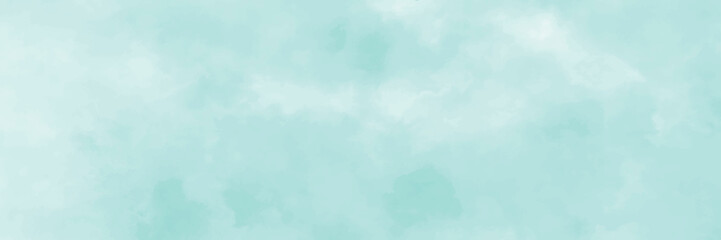 Panoramic abstract blue sky Water color background, Illustration, texture for design