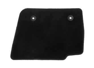 Black floor car carpet isolated on white