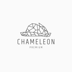 Chameleon logo vector icon design template