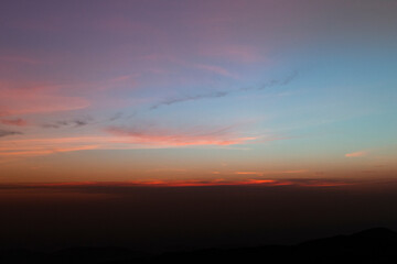 Pico do Gavião, Andradas, Minas Gerais, Brazil: sunset at the top of mantiqueira mountain with paraglaider flight