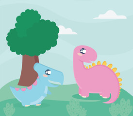 pterodactilo and spinosaurus