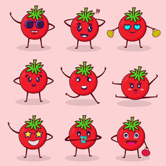 Cute Tomato With so many expressions