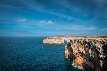 Fototapeta na wymiar Landscape of beautiful cliffs by the sea and sunny day