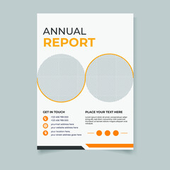 Fototapeta premium Corporate annual report a4 flyer template