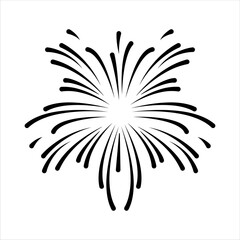 Fototapeta na wymiar Firework line icon. Suitable for Chinese New Year or Celebration. simple design editable. Design template vector